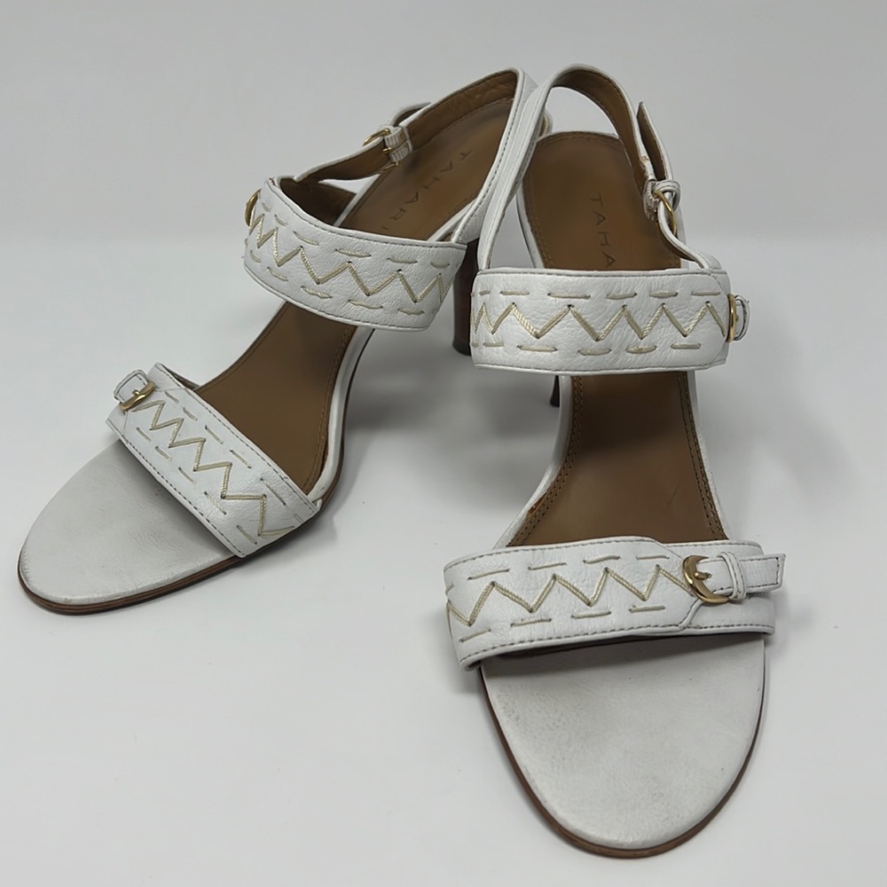 Beautiful White high heel Tahari shoes
